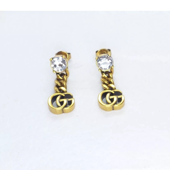 Auth GUCCI GG DROP EARRINGS - & Dust bag - Picture 3 of 4